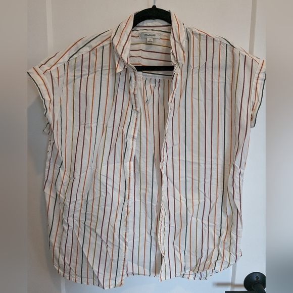 Madewell Central Shirt Sadie Stripe XS - Picture 3 of 3